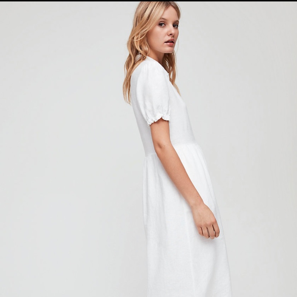 ARITZIA Wilfred Naeva Linen Button Front Dress S - Picture 2 of 16